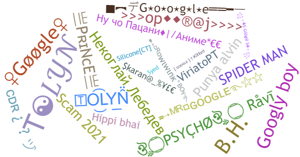 Никнеймы для Google