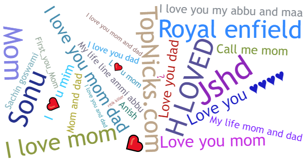 Никнеймы для Loveyoumom