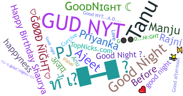 Никнеймы для Goodnight